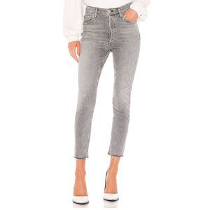 AGOLDE Nico High Rise Raw Hem Slim Jean in Risk - Size 26